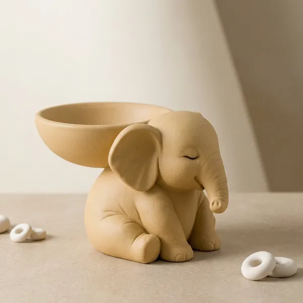 PLA_3D_Print_Elephant_Figurine_Decorative_Bowl_Ring_Holder