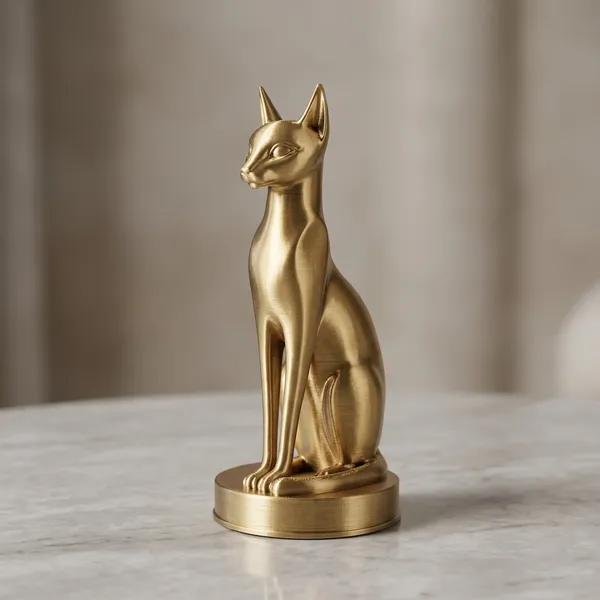 PLA_3D_print_Classical_Egyptian_Cat_Sitting_Decorative_Figurine