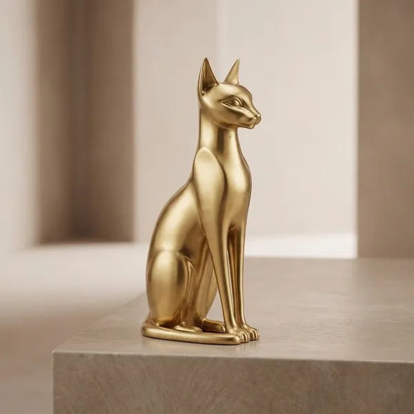 PLA_3D_print_Classical_Egyptian_Cat_Sitting_Decorative_Figurine
