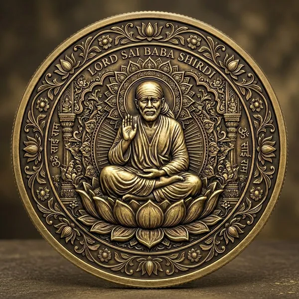 Brass_Decorative_Coin_Sai_Baba_Lotus_Embossed