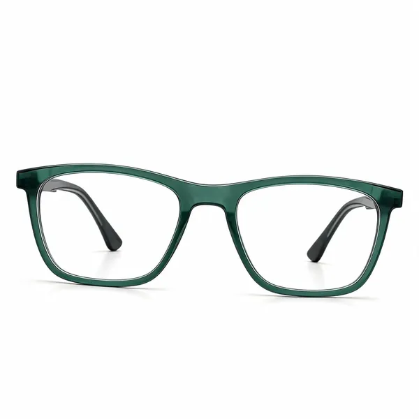 Green_Acetate_Rectangular_Eyeglasses_For_Unisex