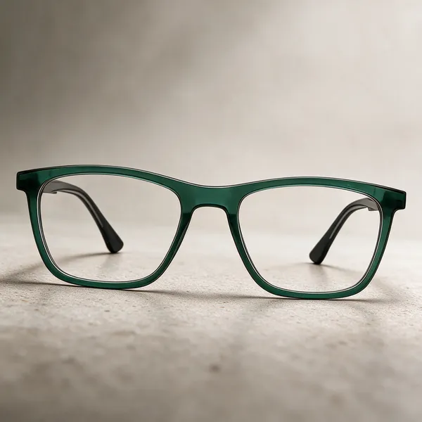 Green_Acetate_Rectangular_Eyeglasses_For_Unisex