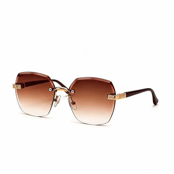 Brown_Gradient_Gun_Metal_Square_Sunglasses_For_Unisex