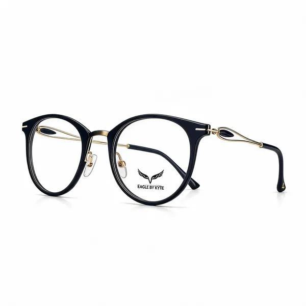 Black_Metal_Round_Frame_Eyeglasses_For_Unisex