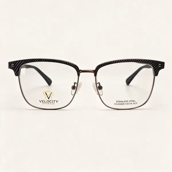 Black_Stainless_Steel_Rectangular_Eyeglass_Frames_For_Unisex