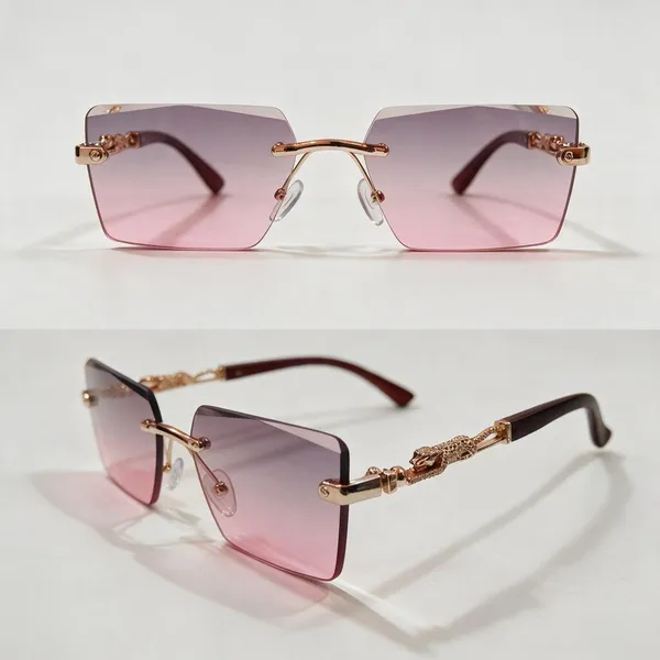 Pink_Tinted_Rimless_Rectangular_Sunglasses