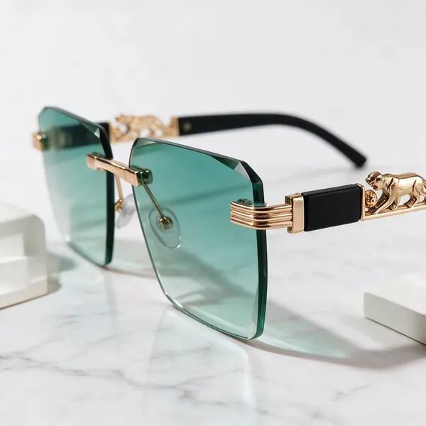Green_Tinted_Rimless_Sunglasses_for_Adults