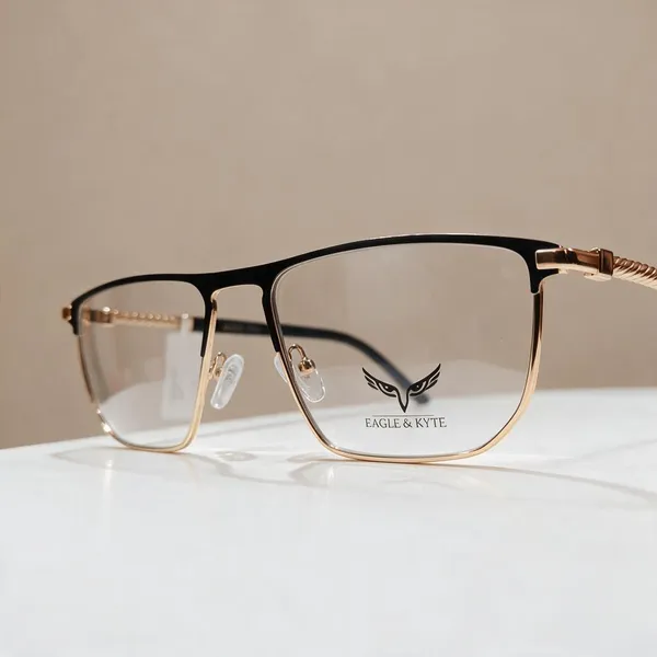 Eagle_Eyes_Black_Metal_Rectangular_Eyeglasses_For_Adults
