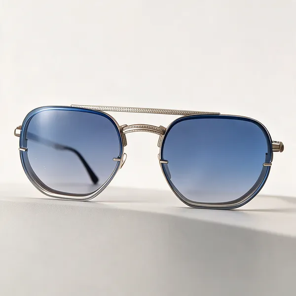 Blue_Gradient_Metal_Double_Bridge_Sunglasses_For_Women