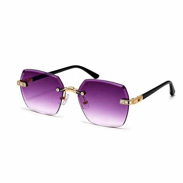 Purple_Gradient_Metal_Square_Sunglasses_For_Women_-_Pack_Of_2