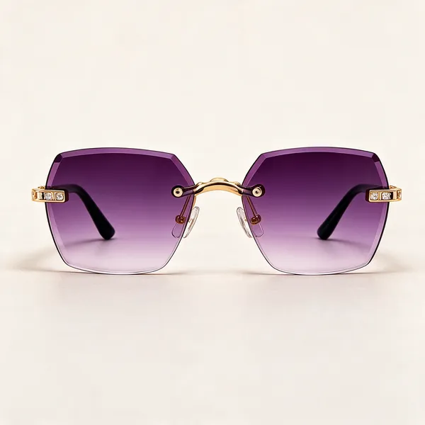 Purple_Gradient_Metal_Square_Sunglasses_For_Women_-_Pack_Of_2
