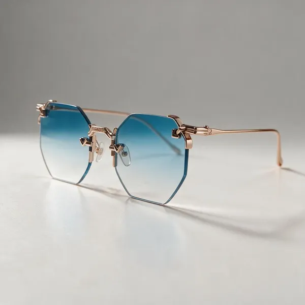 Blue_Metal_Gradient_Lens_Sunglasses_For_Unisex
