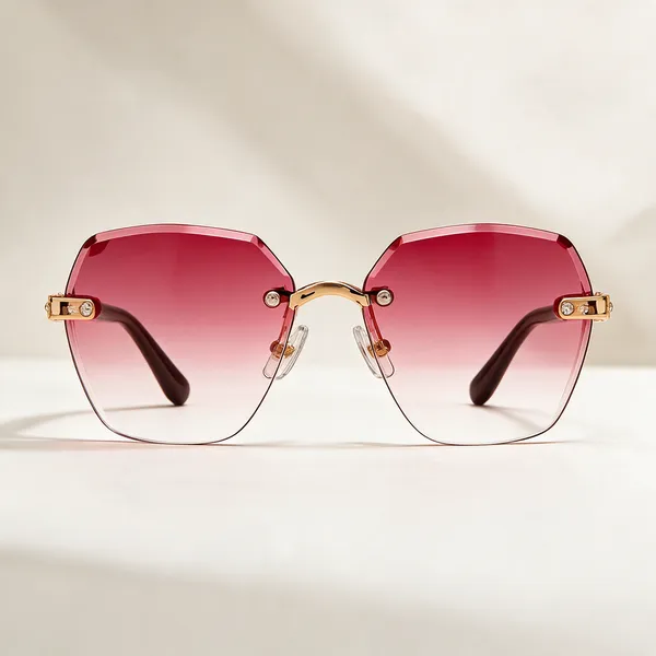 Pink_Gold_Acetate_Oversized_Geometric_Sunglasses_For_Women