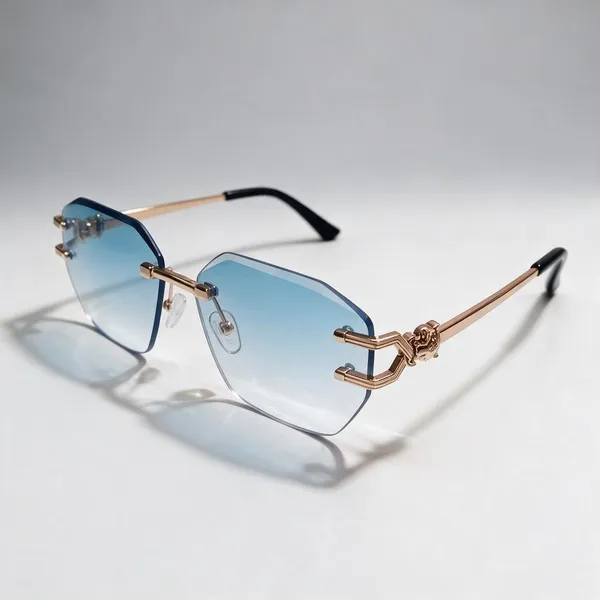 Gold_Rimless_Fashion_Eyeglasses_for_Unisex