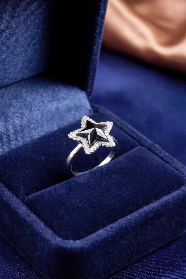 Silver_Black_Star_Stone_Sterling_Ring_For_Women