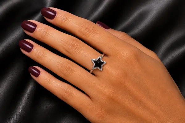 Silver_Black_Star_Stone_Sterling_Ring_For_Women