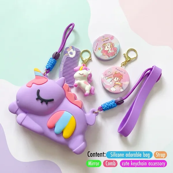 Multicolor_Silicone_And_Metal_Keychain_For_Girls_Pack_Of_1