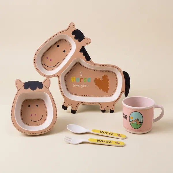 Brown_Bamboo_Dining_Set_For_Kids/Toddlers