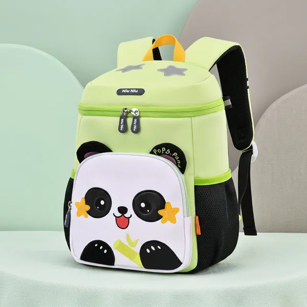 Green_And_Grey_Polyester_Backpack_For_Kids_Pack_Of_1