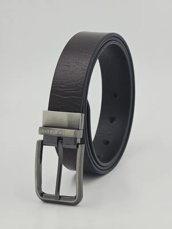 Black_Textured_Adjustable_Belt_For_Men