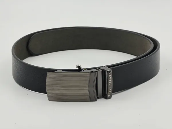 Black_Textured_Adjustable_Belt_For_Men