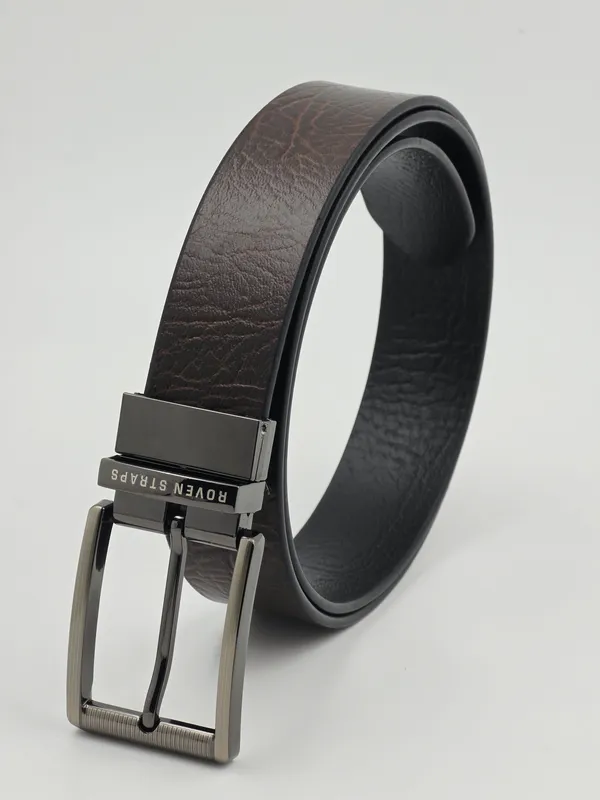 Brown_Textured_Casual_Belt_For_Men