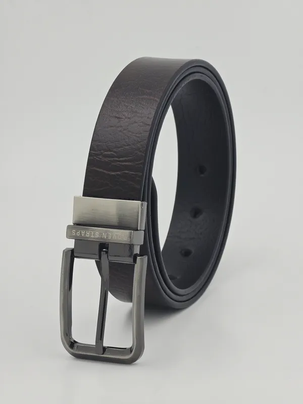 Black_Textured_Adjustable_Belt_For_Men