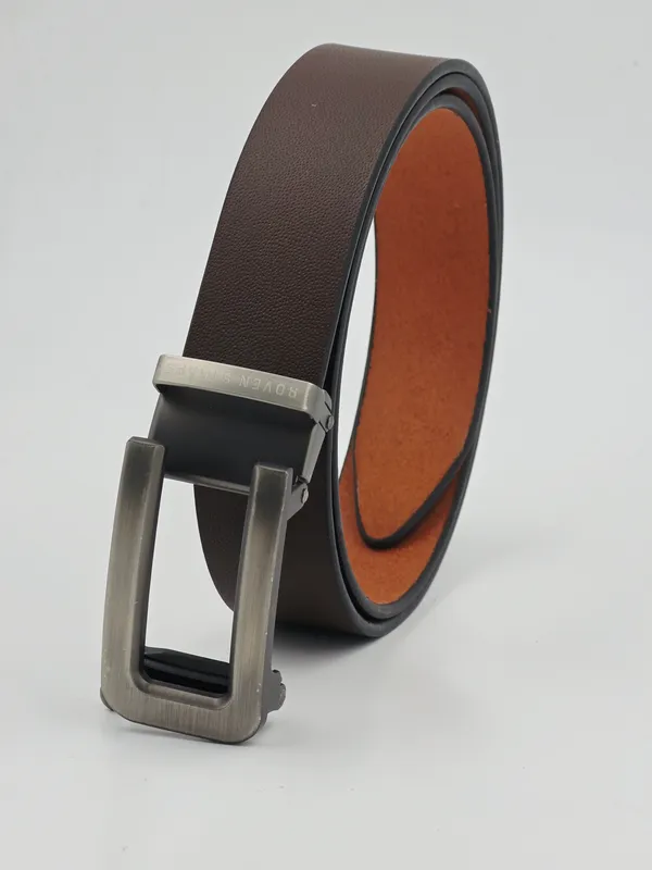 Brown_Textured_Casual_Belt_For_Men