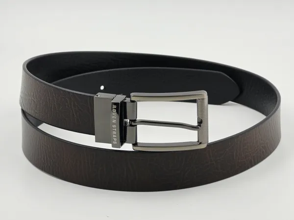 Brown_Textured_Casual_Belt_For_Men