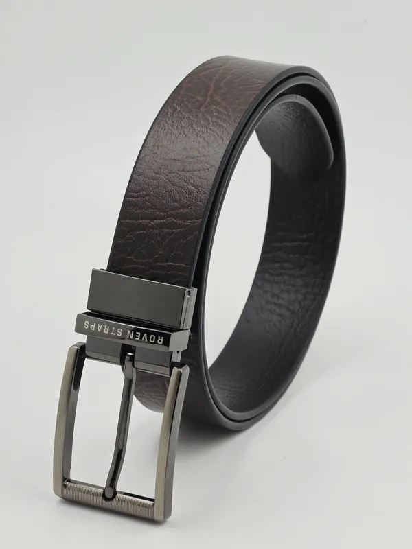 Brown_Textured_Casual_Belt_For_Men