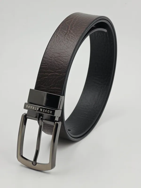 Brown_Textured_Casual_Belt_For_Men
