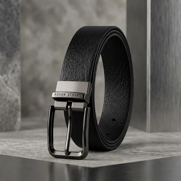 Black_Textured_Adjustable_Belt_For_Men