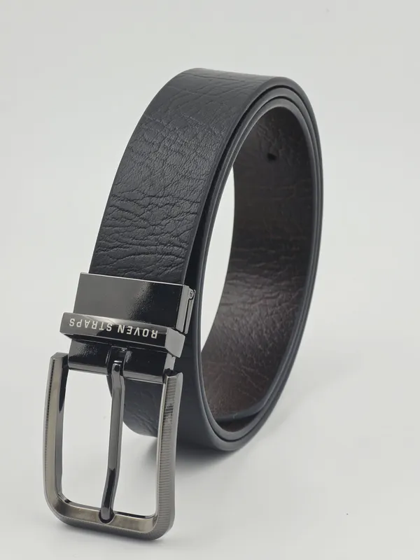 Black_Textured_Adjustable_Belt_For_Men