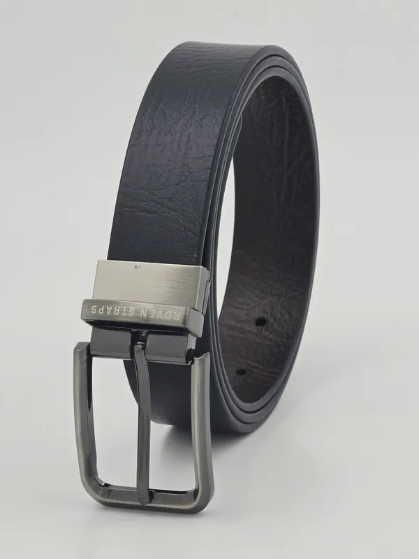 Black_Textured_Adjustable_Belt_For_Men