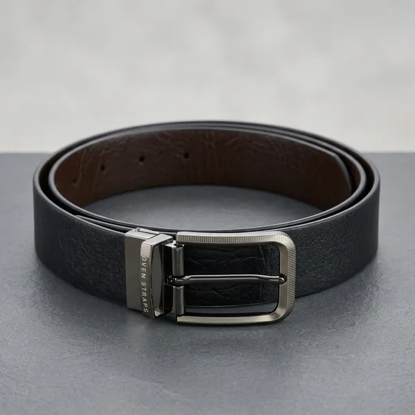 Black_Textured_Adjustable_Belt_For_Men