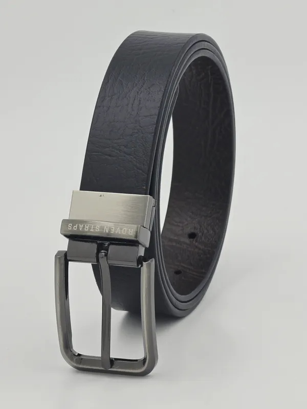 Black_Textured_Adjustable_Belt_For_Men