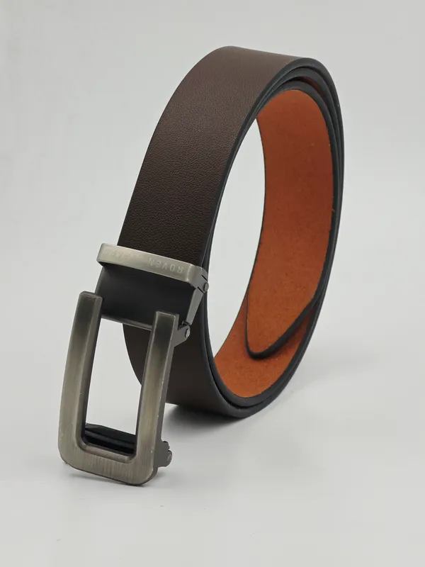 Brown_Textured_Casual_Belt_For_Men