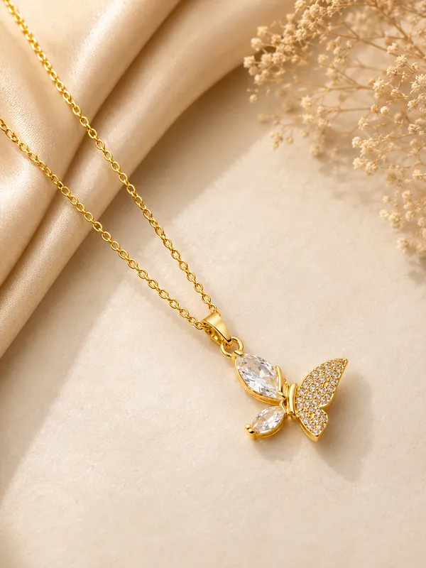 Anti_Tarnish_Gold_Plated_Butterfly_Pendant_Necklace_for_Women_|_Lumora_Jewels