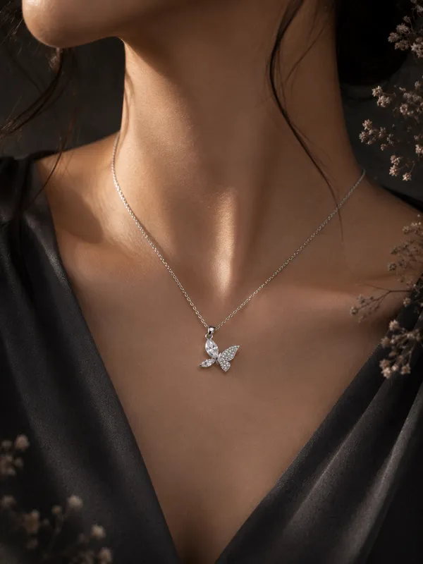 Anti_Tarnish_Silver_Plated_Butterfly_Pendant_Necklace_for_Women_|_Lumora_Jewels