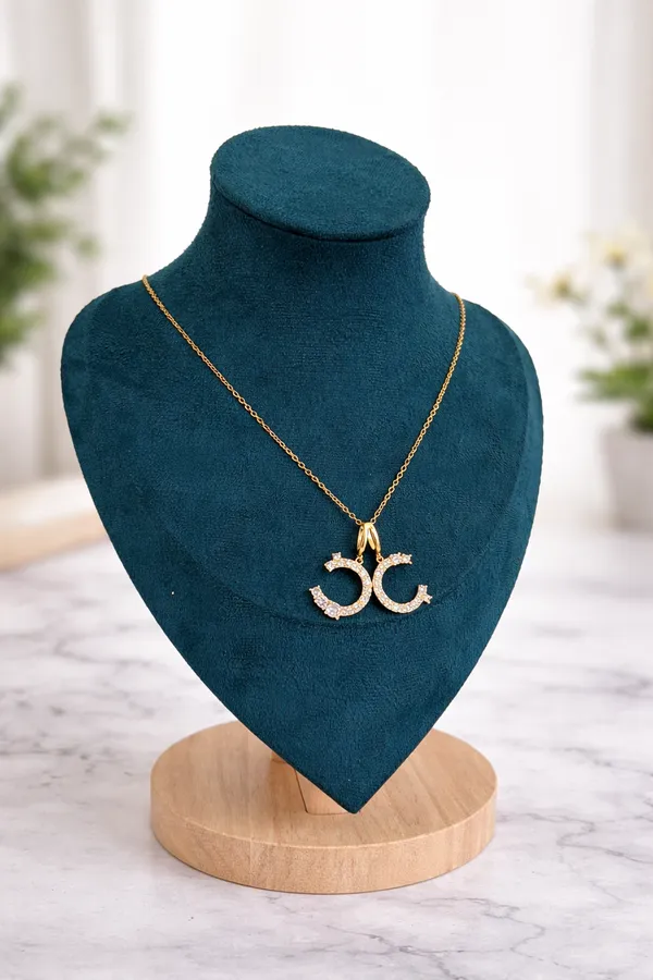 Gold_Plated_Crystal_Embellished_Double_C_Pendant_Necklace