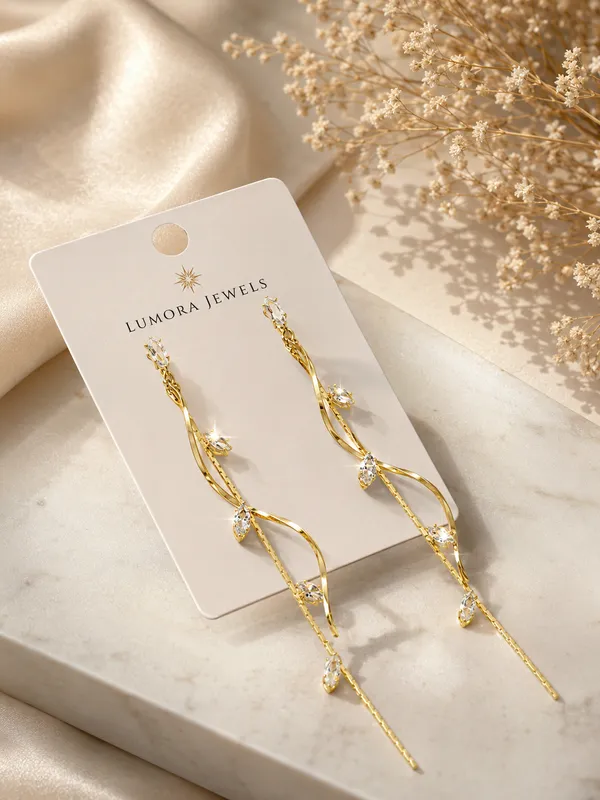 Gold_Plated_Crystal_Vine_Drop_Earrings_for_Women_|_Anti_Tarnish_Long_Dangle_Earrings_|_Lumora_Jewels
