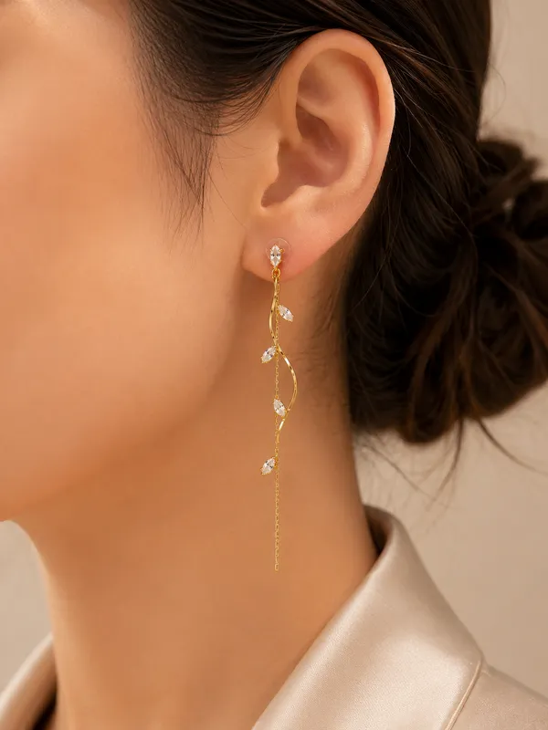 Gold_Plated_Crystal_Vine_Drop_Earrings_for_Women_|_Anti_Tarnish_Long_Dangle_Earrings_|_Lumora_Jewels