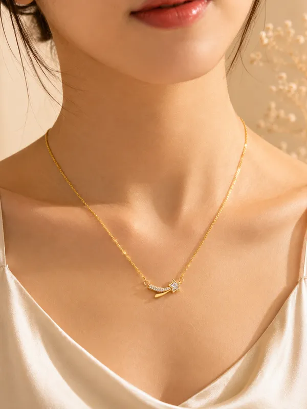Gold_Plated_Crescent_Moon_Star_Pendant_Necklace_For_Women