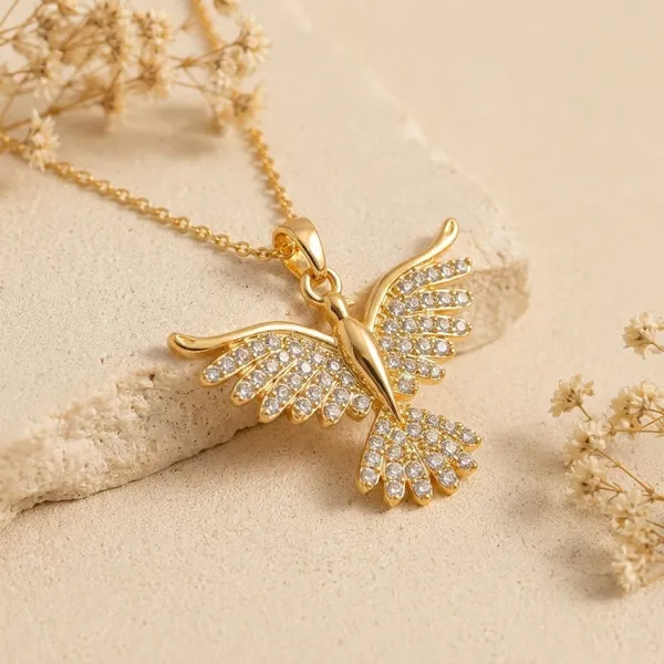 Gold_Tone_Crystal_Studded_Eagle_Pendant_Necklace_For_Women