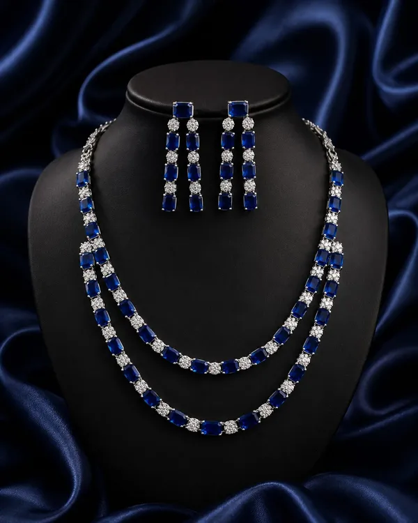 Luxe_Blue_American_Diamond_Necklace_Set_with_Earrings_for_Women_|_Silver-Plated_Luxury_Party_&_Wedding_Jewellery