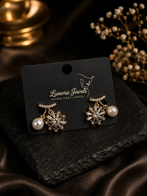 Luxe_Floral_Gold_plated_earrings_set_for_girls_and_women