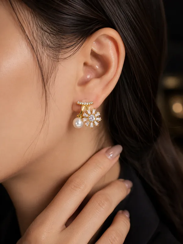 Luxe_Floral_Gold_plated_earrings_set_for_girls_and_women