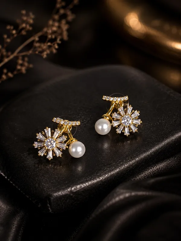 Luxe_Floral_Gold_plated_earrings_set_for_girls_and_women