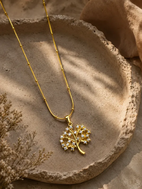 Luxury_Tree_Style_pendant_and_chain_set_women_and_girls_|_Gift_set_for_girls