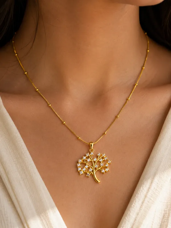 Luxury_Tree_Style_pendant_and_chain_set_women_and_girls_|_Gift_set_for_girls